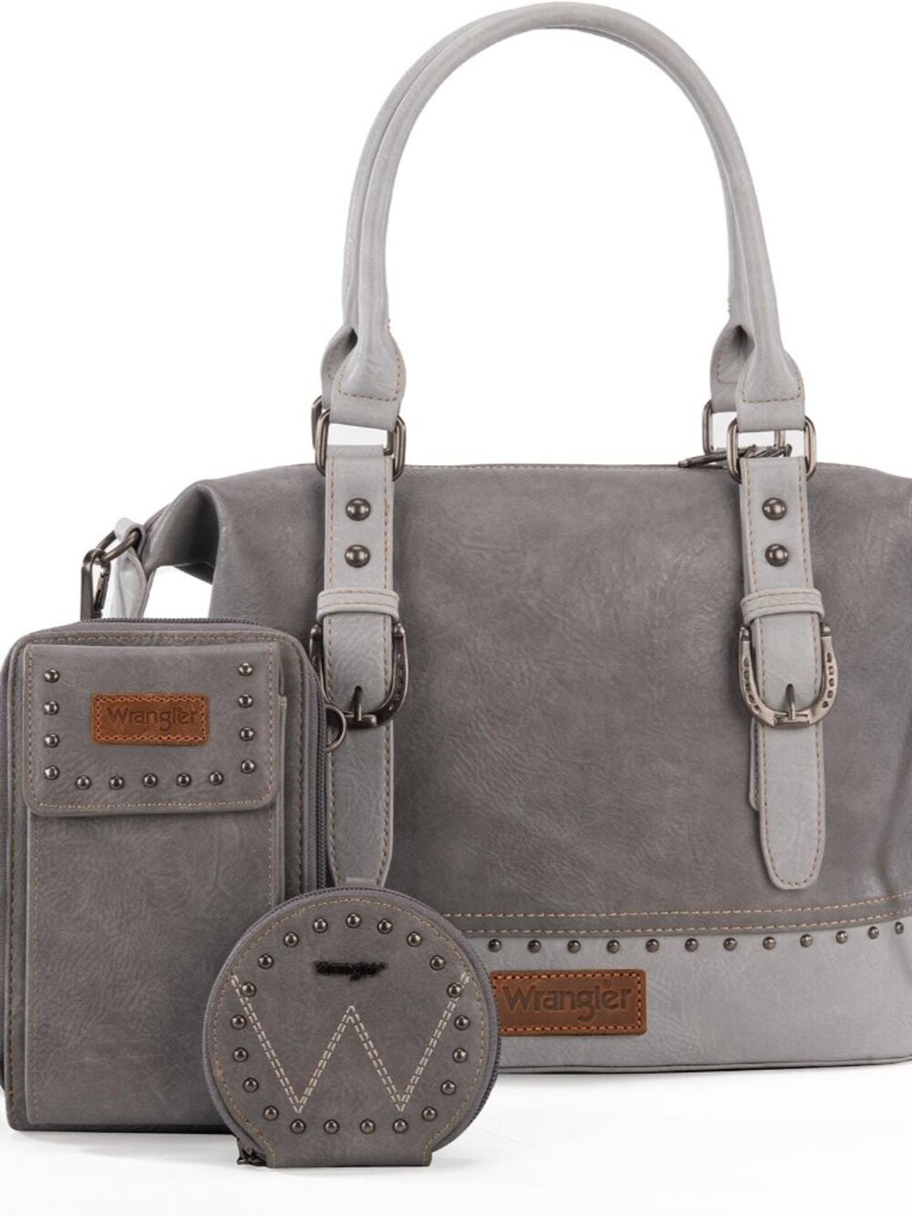Wrangler 3Pcs Doctor Bag Sets for Women Top-handle Satchel Bag with Cell Phone H